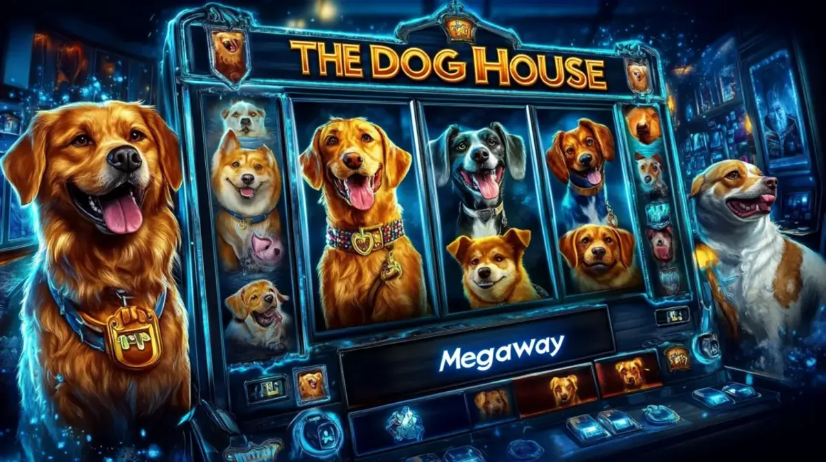 The Dog House Megaways slot featuring multiple dog characters, wide reels and dynamic bonus gameplay in online casino